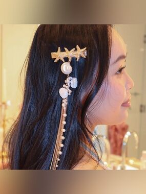 Eternal Afterglow Seashell Hair Barrette